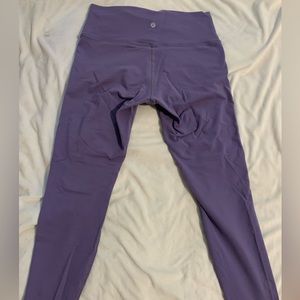 Purple lululemon wunder under leggings
